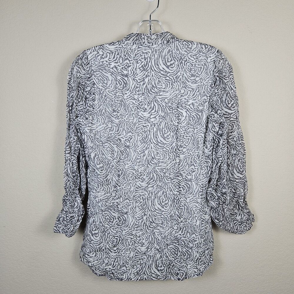 Diane Von Furstenberg Syrah Silk Blouse Size 4DVF Floral Rose Print Lined V-Neck - Picture 2 of 12
